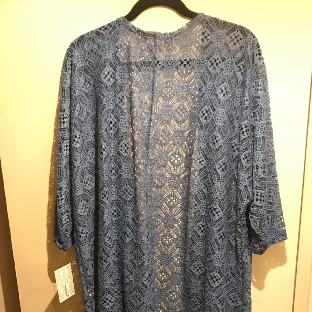 LLR Lindsay, Size L, Dusty Blue, Crocheted